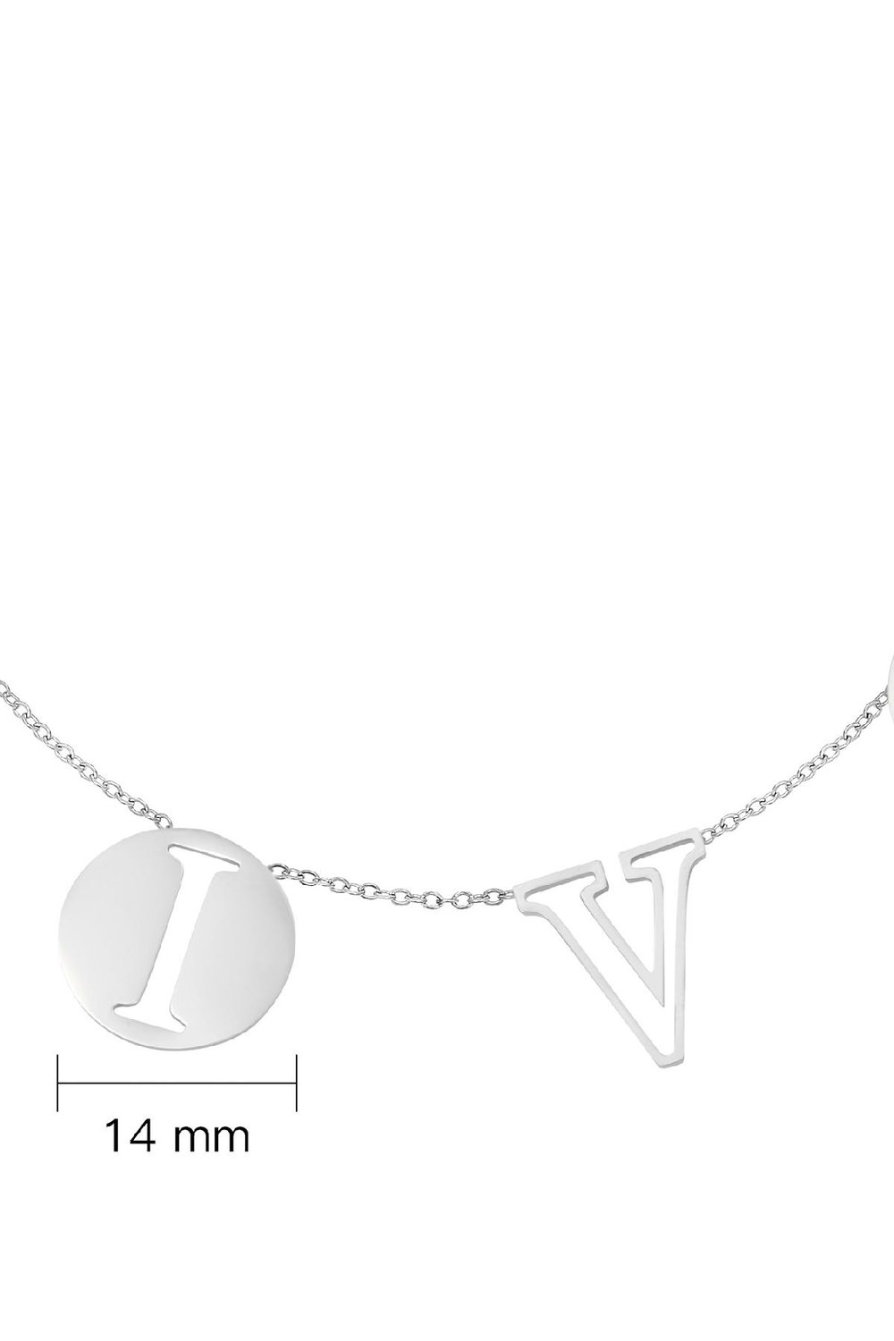Ketting Letters Diva Zilver Stainless Steel h5Afbeelding2